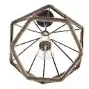 Lámparas Colgante Vintage Industrial Cuerda De Cáñamo