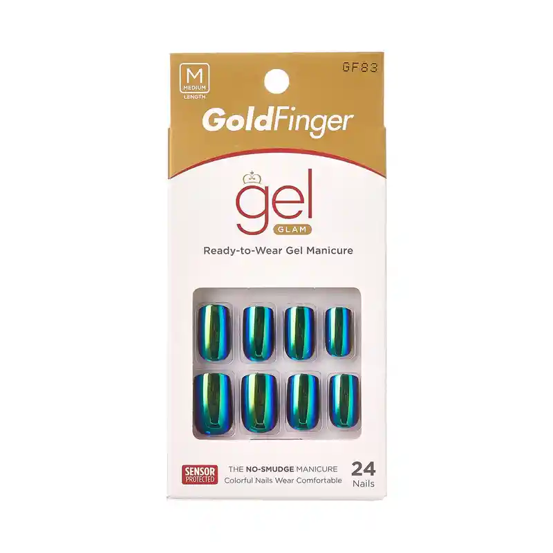 Uñas Kiss Goldfinger - Turquoise