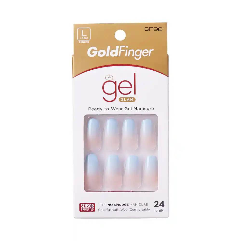 Uñas Kiss Goldfinger - Light Blue