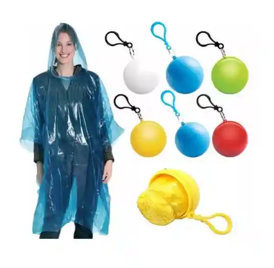 Impermeable O Capa De Emergencia (sola Queda Bola Roja Con Impermeable Amarillo)