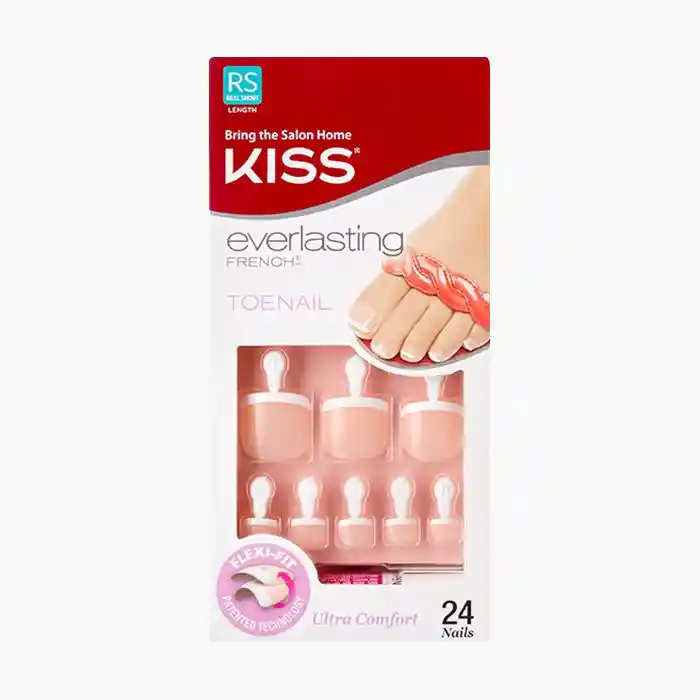 Uñas Kiss Pies - Everlasting French