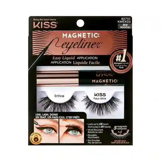 Pestañas Magneticas Kiss - Kit Magnetic Eyeliner 03