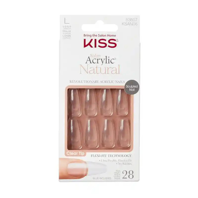 Uñas Kiss So Natural - Crystal