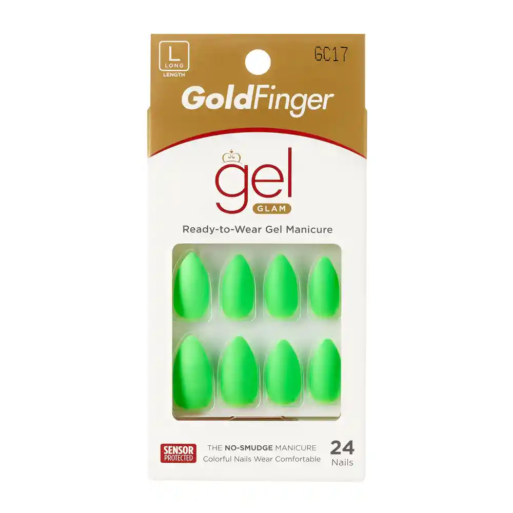 Uñas Kiss Goldfinger - Lime