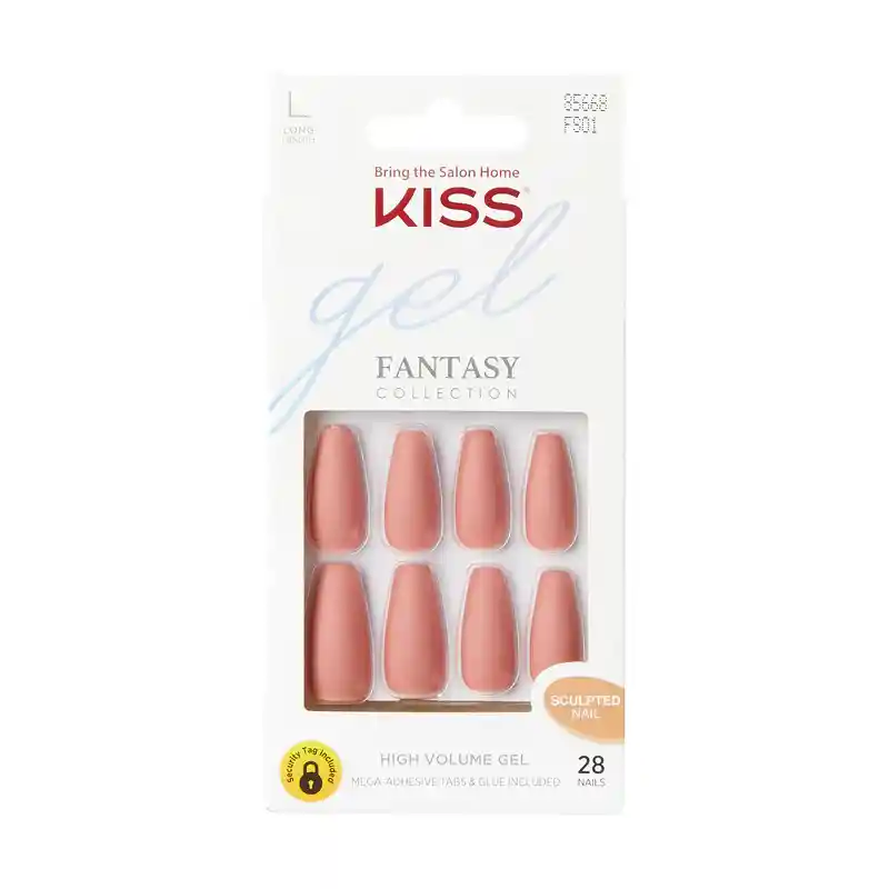 Uñas Kiss Gel Fantasy - Honey & Tea