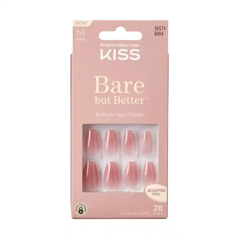 Uñas Kiss Bare But Better - Rose