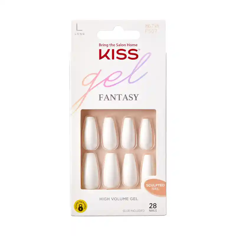 Uñas Kiss Gel Fantasy - Snow