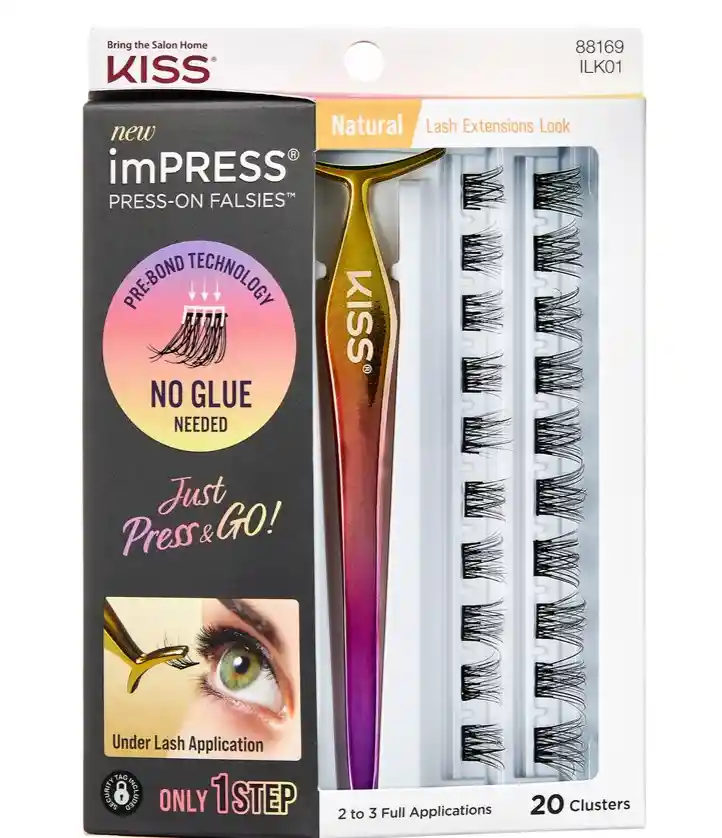 Pestañas Impress Kit C/ Aplic -natural