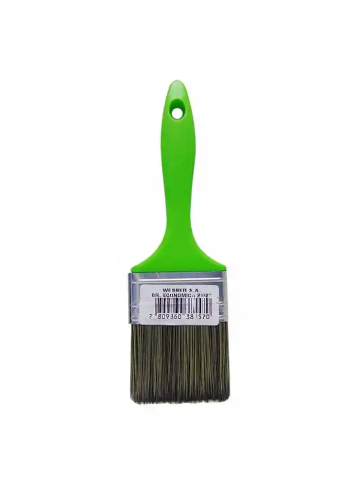 Brocha 2 1/2'' Economica Verde Weeser