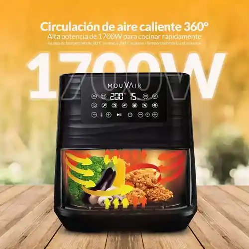 Freidora De Aire Mouvair Gourmet 5,5 L