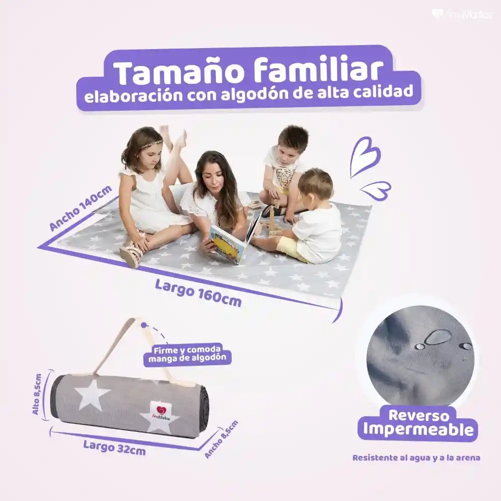 Manta Impermeable Picnic Amamantas