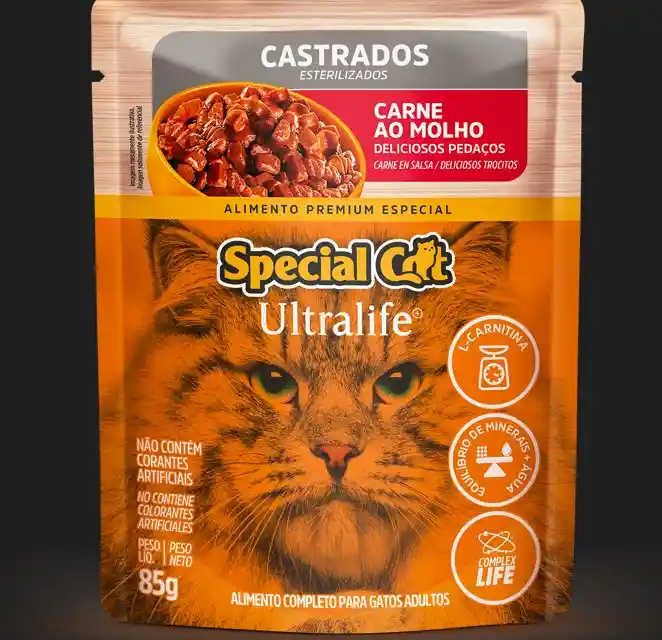 Special Sobre Cat Castrados Esteril.carne 85gr