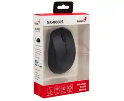 Mouse Inalamb Negro Silencioso Ambidiestro 2.4ghz Nx8000s