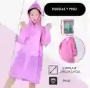 Impermeable Niños Rosado Con Gorros (lluvia Y Viento)