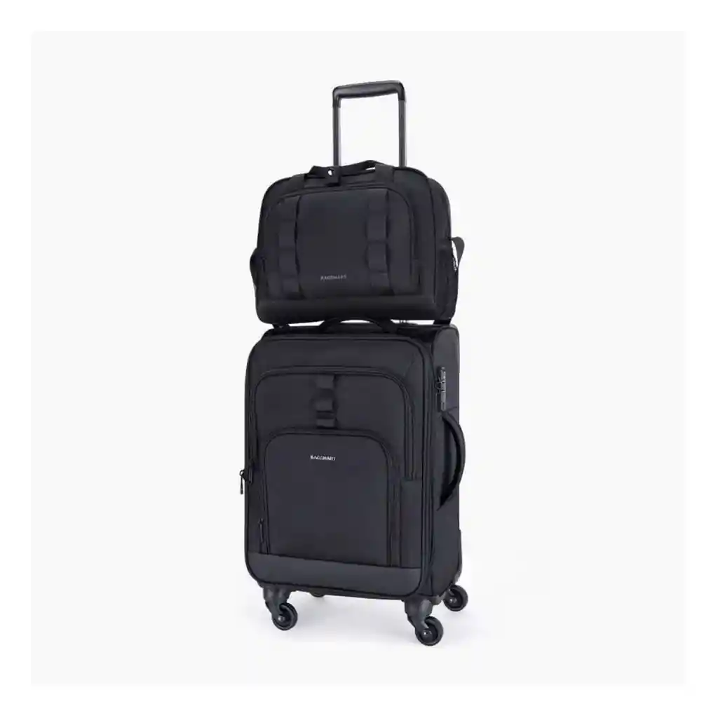 Bagsmart Set Maleta De Mano Expandible 45l + Bolso De Mano 11l - Negro