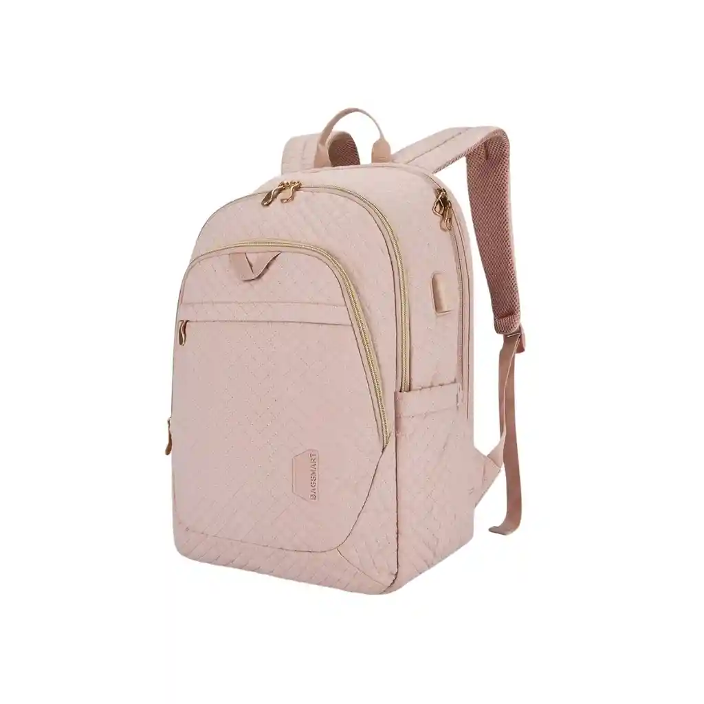 Bagsmart Mochila De Viaje Para Notebook De 15.6" - Rosa Tejido