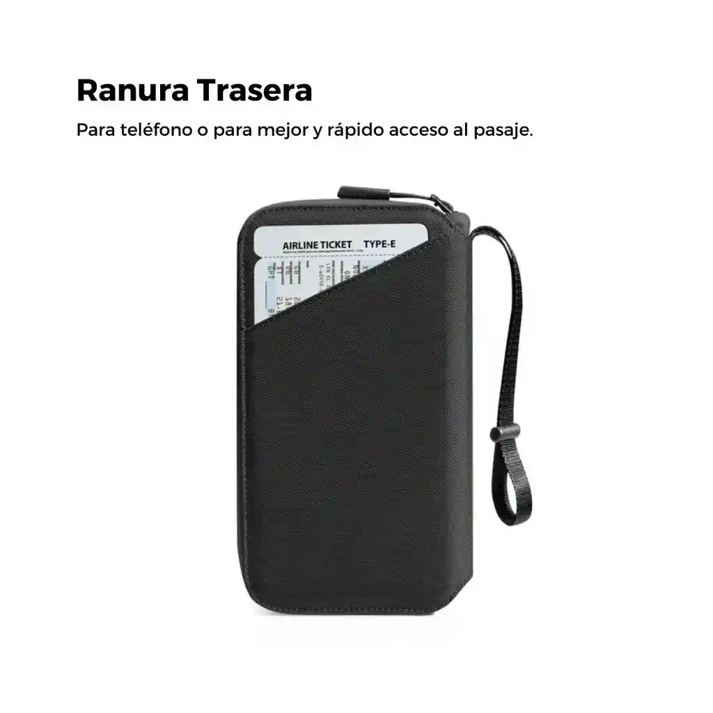 Tomtoc Estuche Para Pasaporte Navigator H01 - Negro