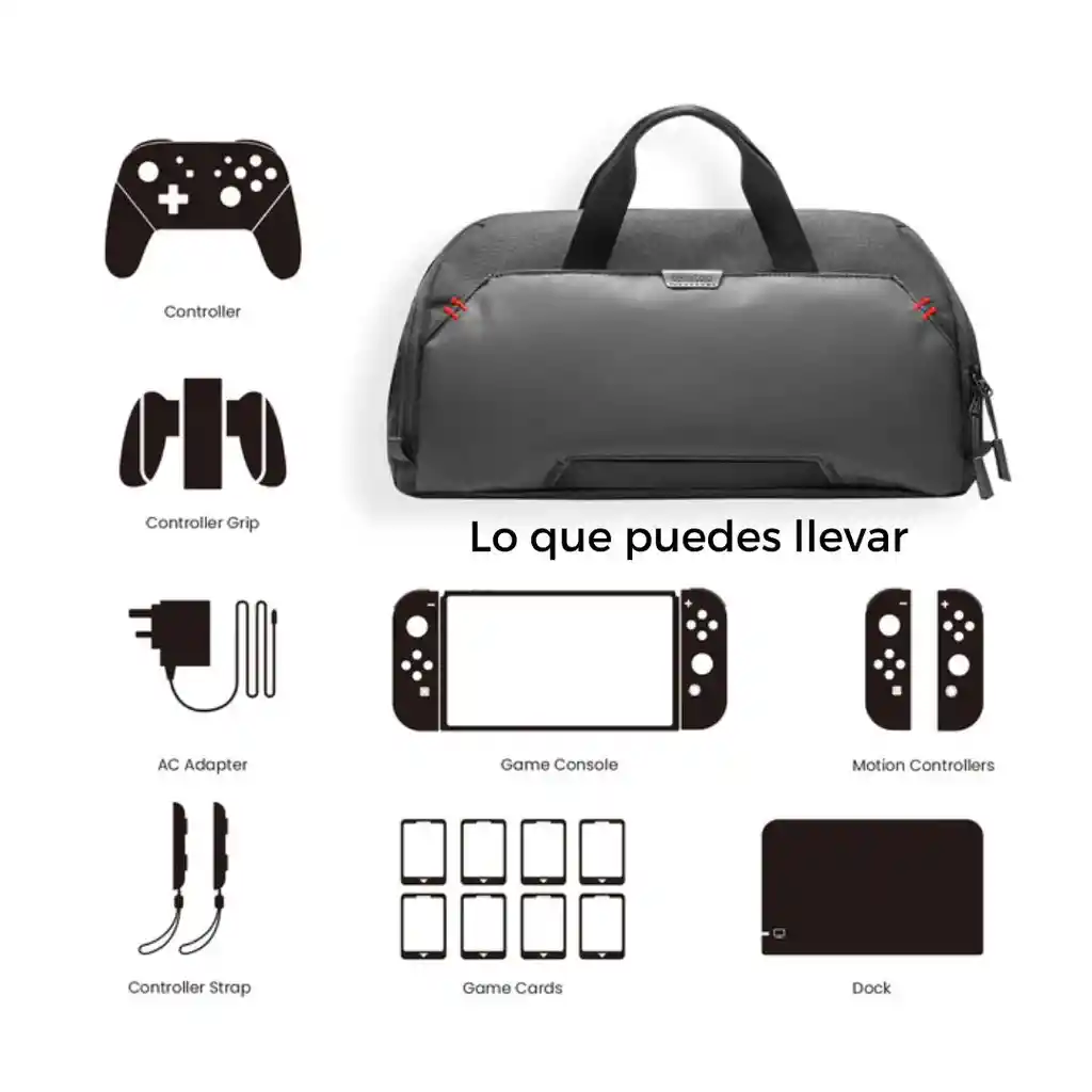 Tomtoc Bolso De Viaje Para Nintendo Switch/oled - Negro