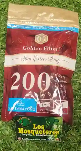 Filtros Golden Filter Slim Extra Long 200 Unidades