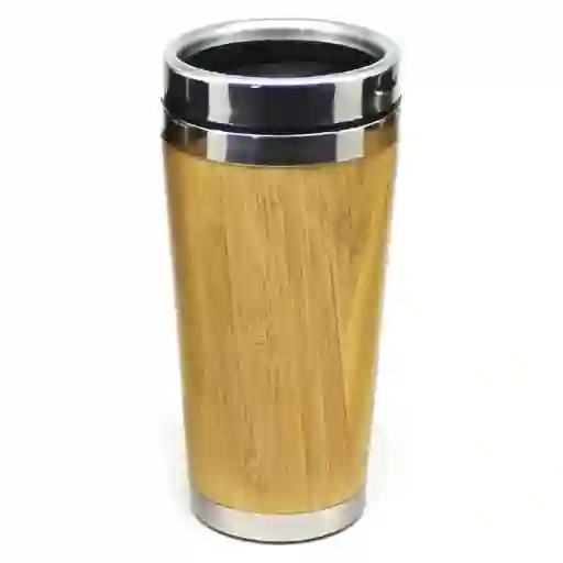 Mug Termo Bambú Acero Inoxidable 420 Ml