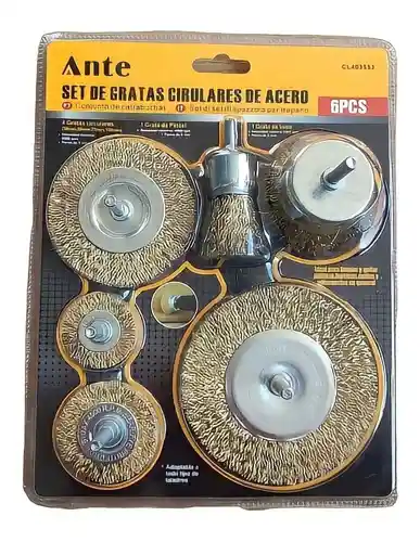 Set Gratas Circulares De Acero 6 Piezas Ante