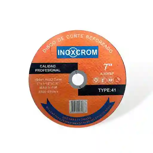 Disco De Corte Metal Reforzado 7'' Espesor 1.6mm Inoxcrom