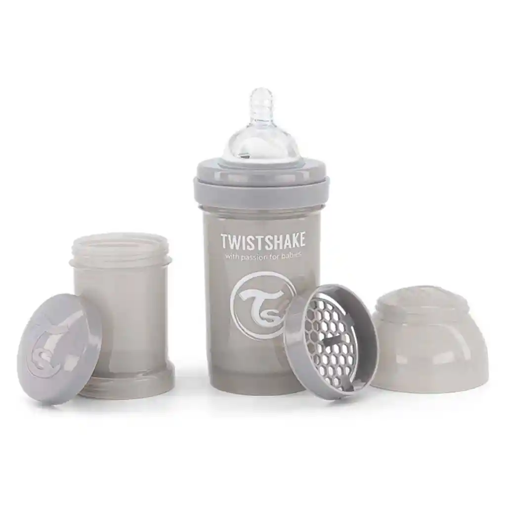 Mamadera Anti -cólicos Twistshake 180 Ml - Gris