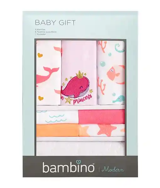 Set Caja De Regalo Niña Bambino Ballenas