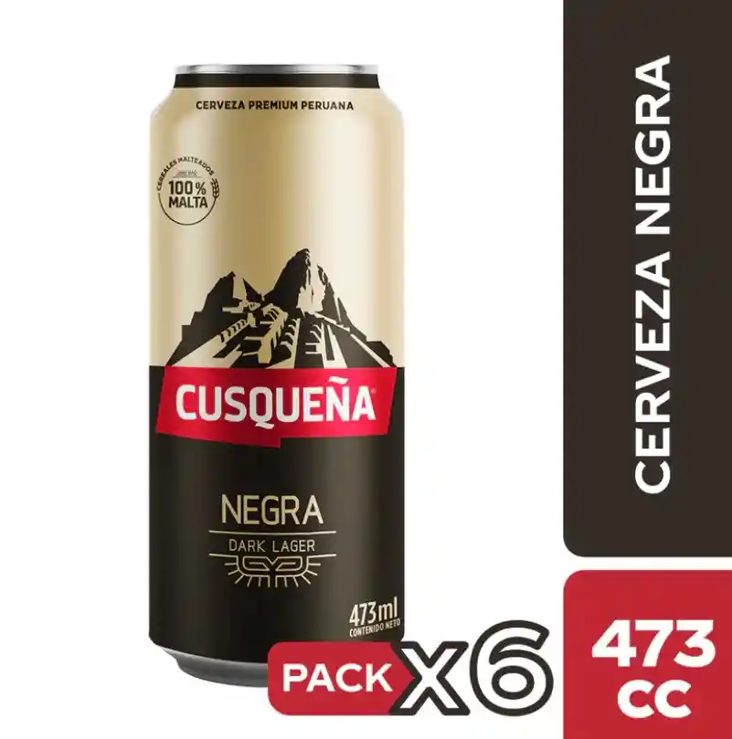 Sixpack Cusqueña Negra 473 Cc