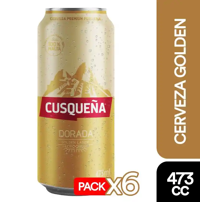 Sixpack Cusqueña Golden 473 Cc