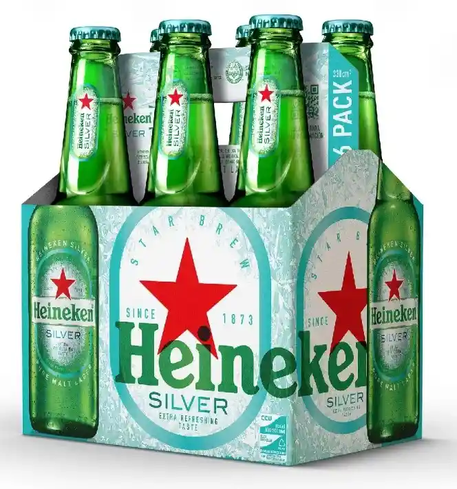 Sixpack Heineken Silver Botellin