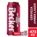 Sixpack Becker Roja Lata 473 Cc