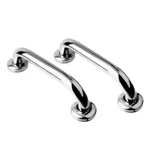 Set 2 Barras Seguridad Baño Wc Pasamanos Acero Inoxidable 40 Cm