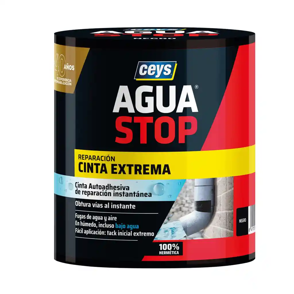 Cinta Adhesiva Extrema Aguastop Instantanea 10cms X 1.5mts