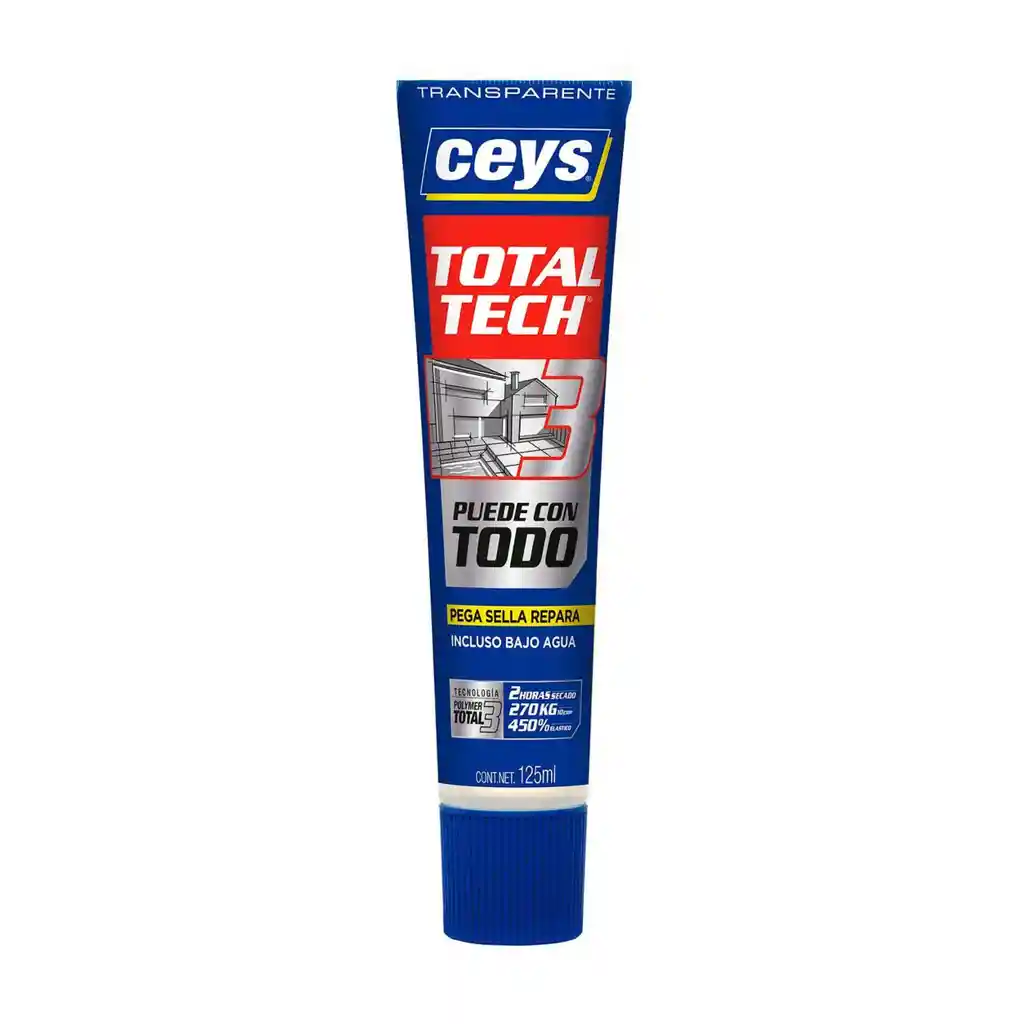 Adhesivo Sellante Totaltech Transparente 125ml