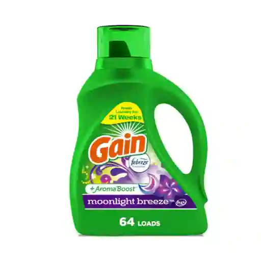 Detergente De Ropa Concentrado Liquido Moonlight 2.72lts (64 Lavados)