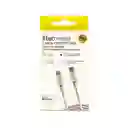 Cable Iphone Usb C A Lightning Blindado Certificado Mfi 1.5mts Blanco