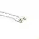 Cable Iphone Usb C A Lightning Blindado Certificado Mfi 1.5mts Blanco