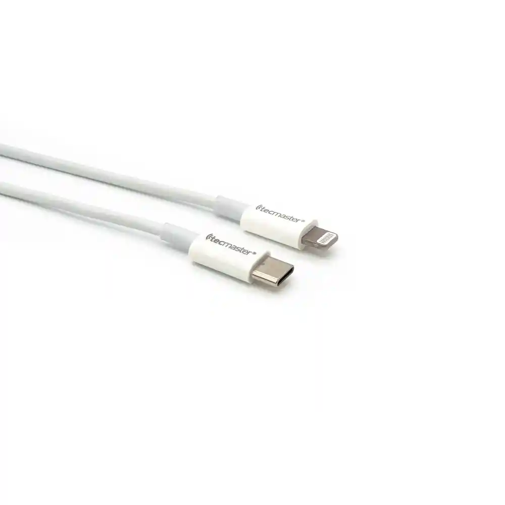 Cable Iphone Usb C A Lightning Blindado Certificado Mfi 1.5mts Blanco