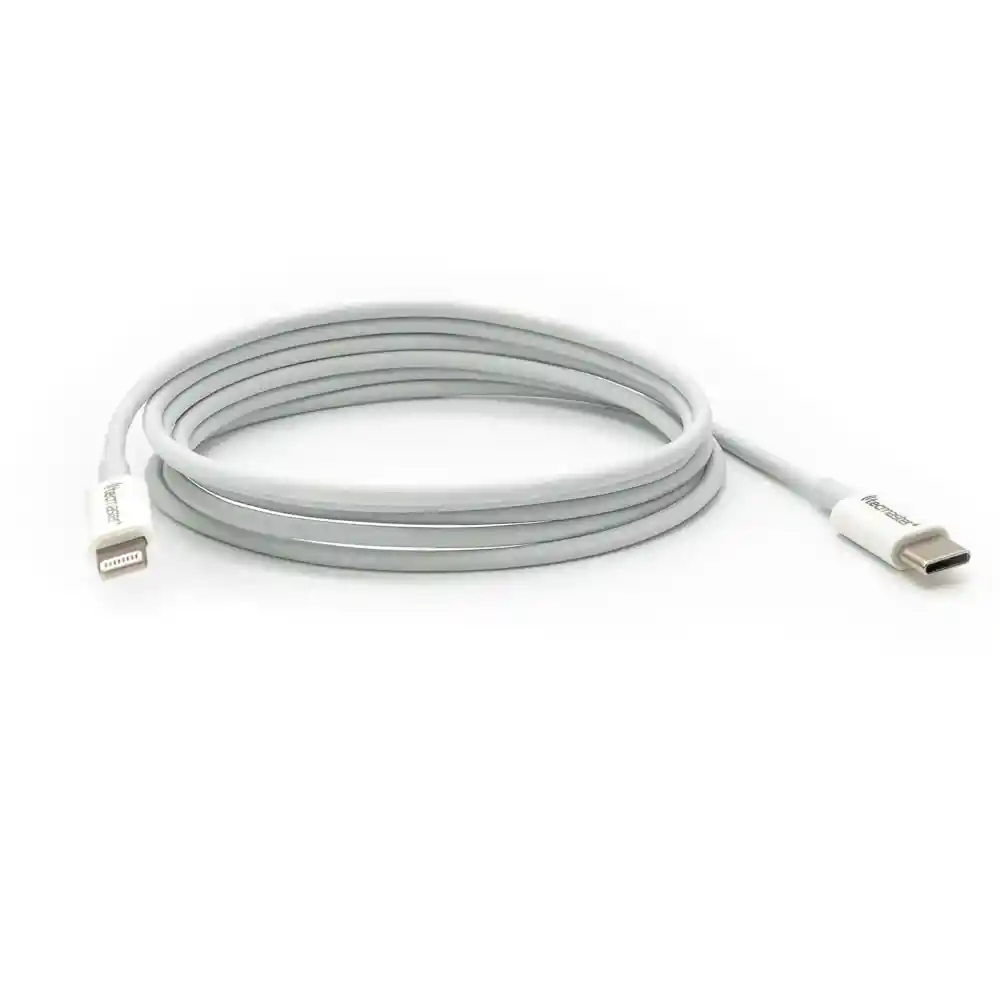 Cable Iphone Usb C A Lightning Blindado Certificado Mfi 1.5mts Blanco