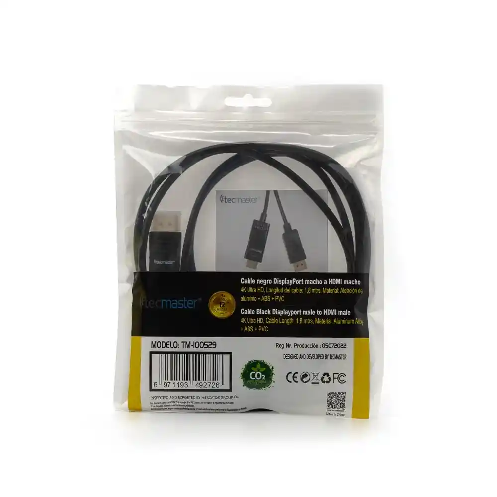 Cable Display Port A Hdmi 1.8mts