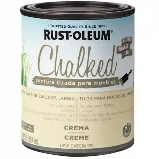 Pintura Chalked Tizada Exterior Base Agua 877ml Crema