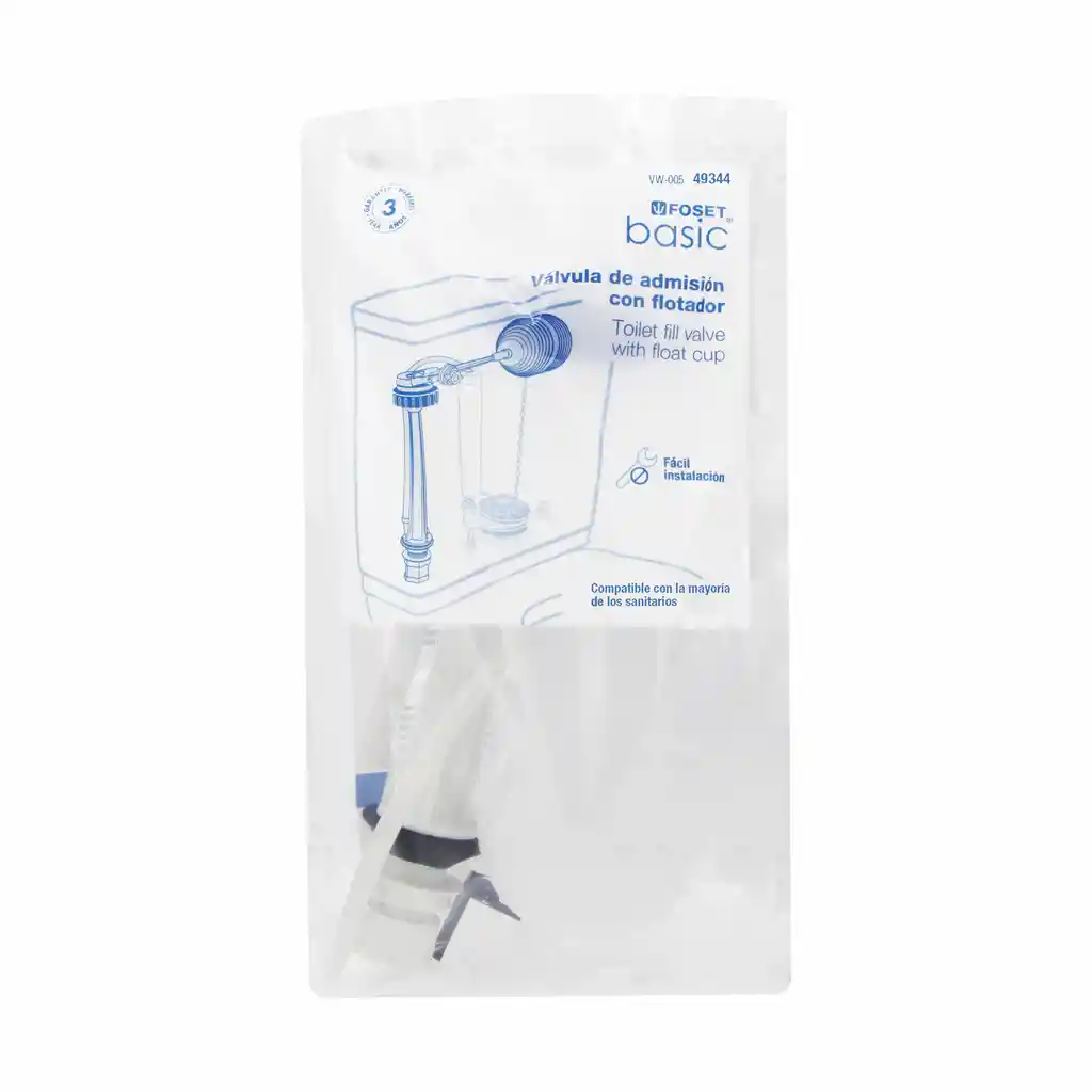 Valvula De Admision Wc Con Flotador 15/16"