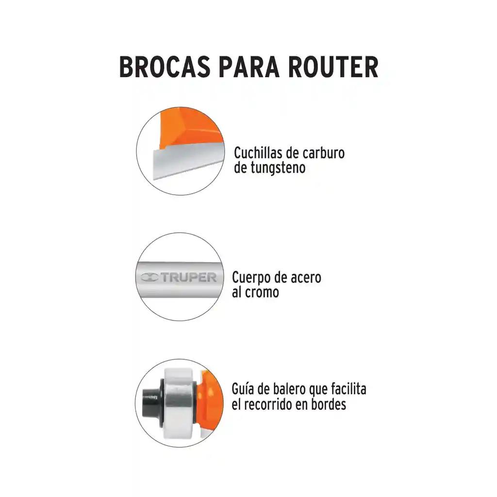 Fresa Para Perfilar Con Guia 1.1/8"