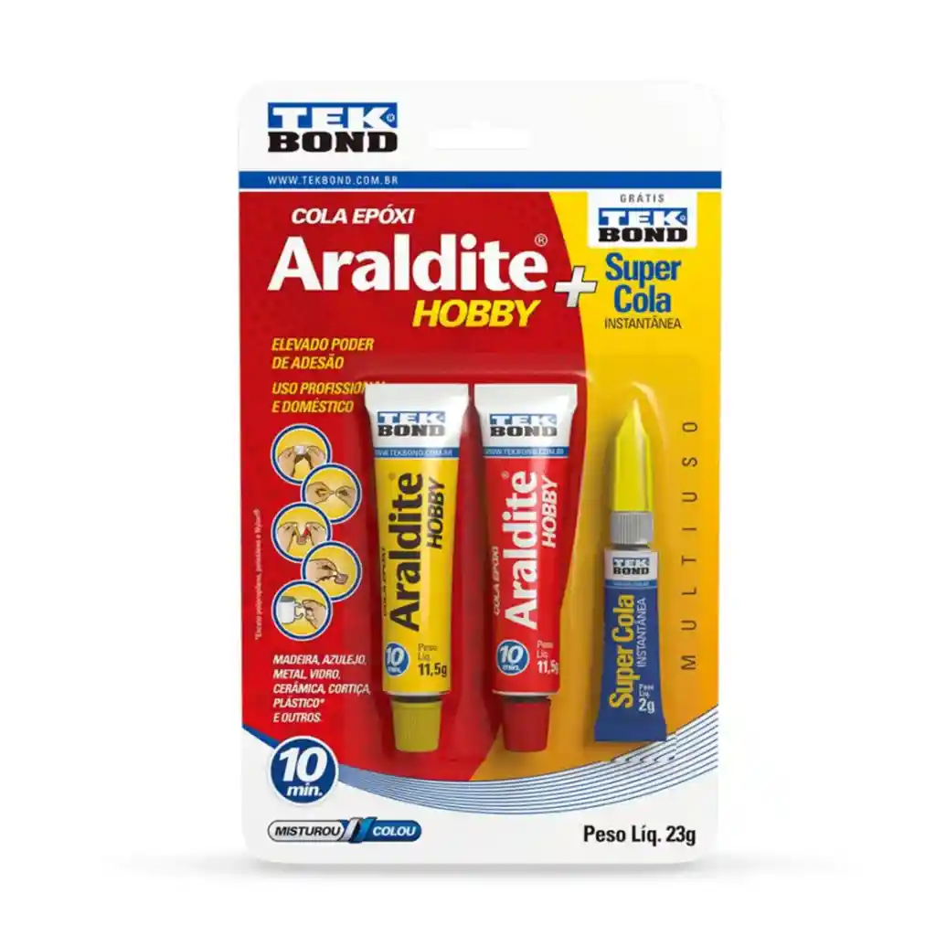 Adhesivo Epoxico Kit Araldite Hobby 23g + Instantaneo 2g