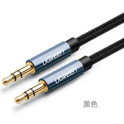 Cable Audio Auxiliar Jack 3.5mm M/m Trenzado 2m Azul Ugreen Av112