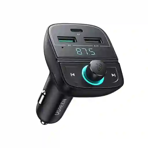 Transmisor De Audio Fm Bluetooth 5.0 Automovil 2usb-a/1usb-c 36a+slot Microsd Ugreen Cd229