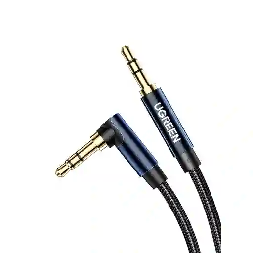 Cable Audio Auxiliar Curvo Jack 3.5mm M/m Trenzado 1m Azul Oscuro Ugreen Av112