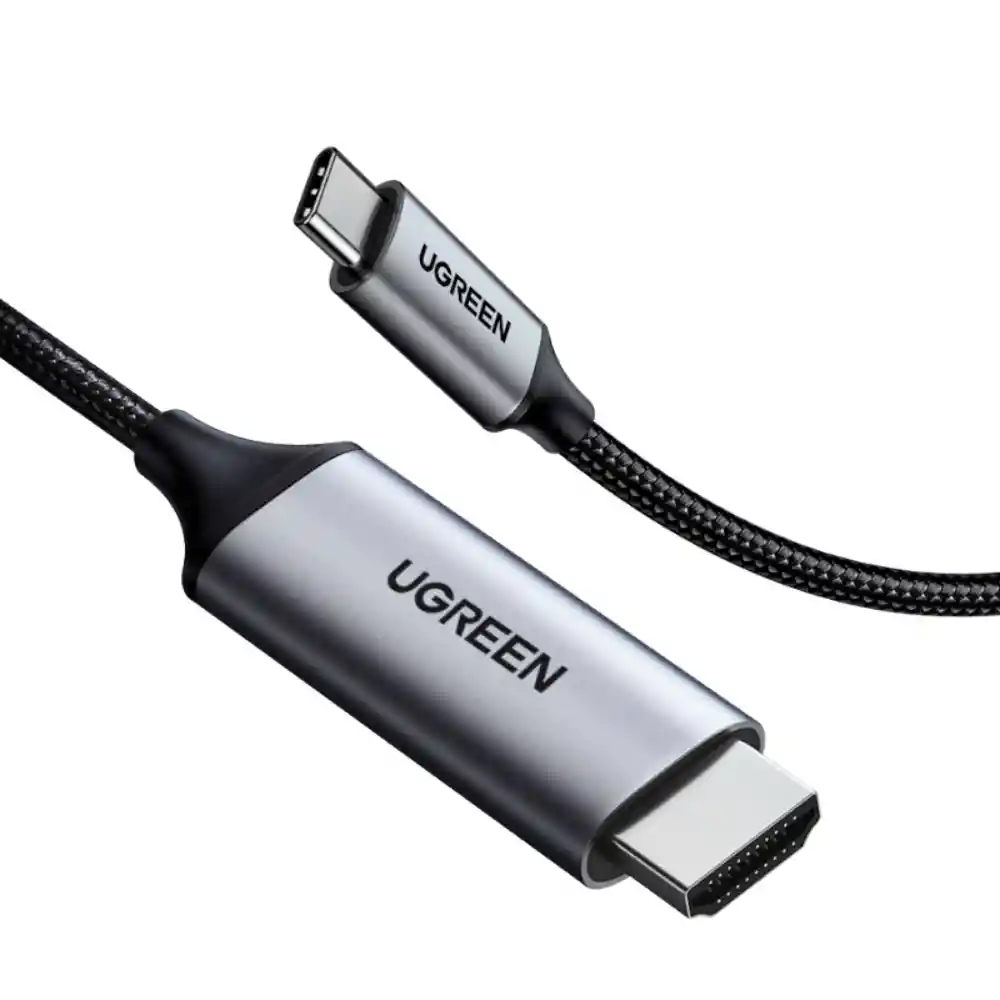 Cable De Video Usb-c / Hdmi (4k/60hz Or 1080p/144hz) Trenzado 1.5m Gris Ugreen Mm142