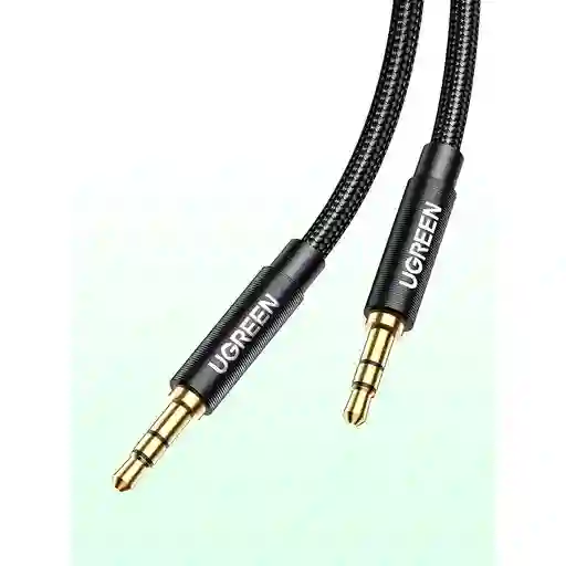 Cable Audio Auxiliar Jack 3.5mm M/m Trenzado 2m Negro Ugreen Av112